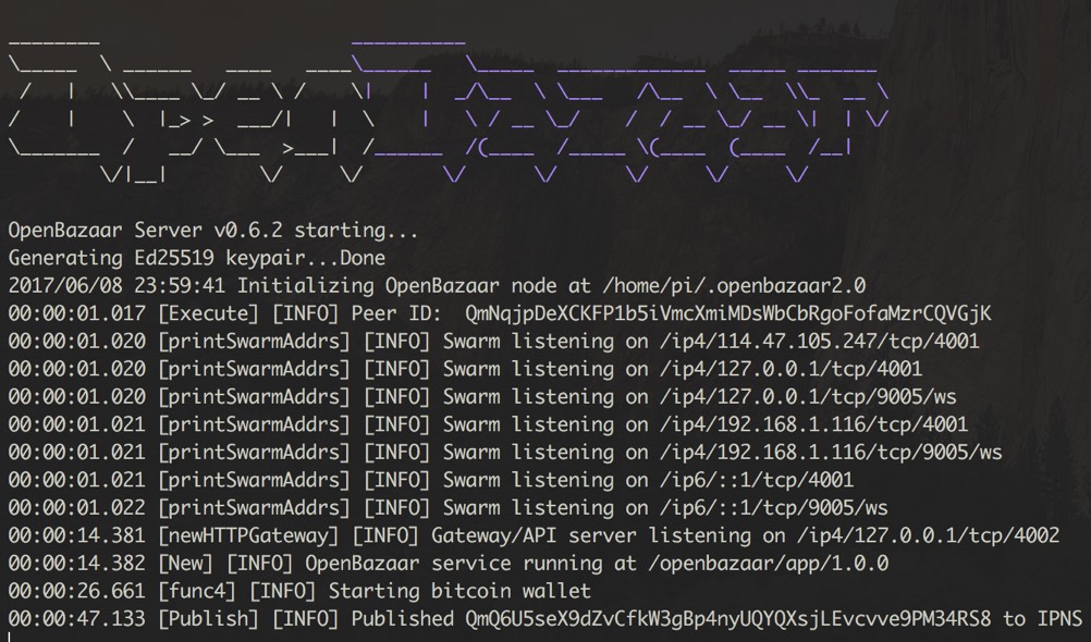 OpenBazaar 2.0 running with no issues