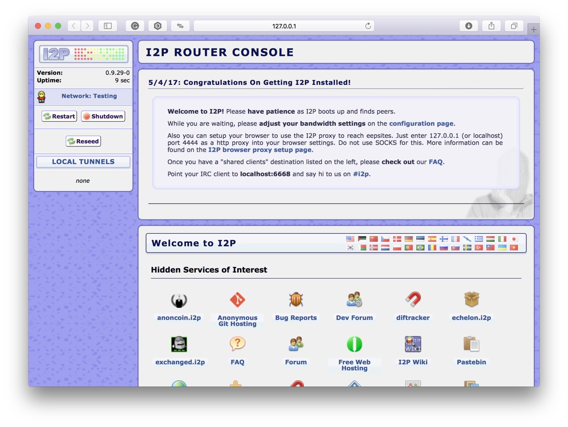 I2P Router Console