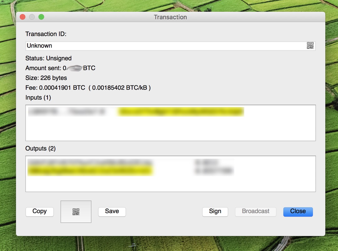 Find the transaction size and calculate the fee